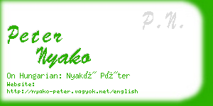 peter nyako business card